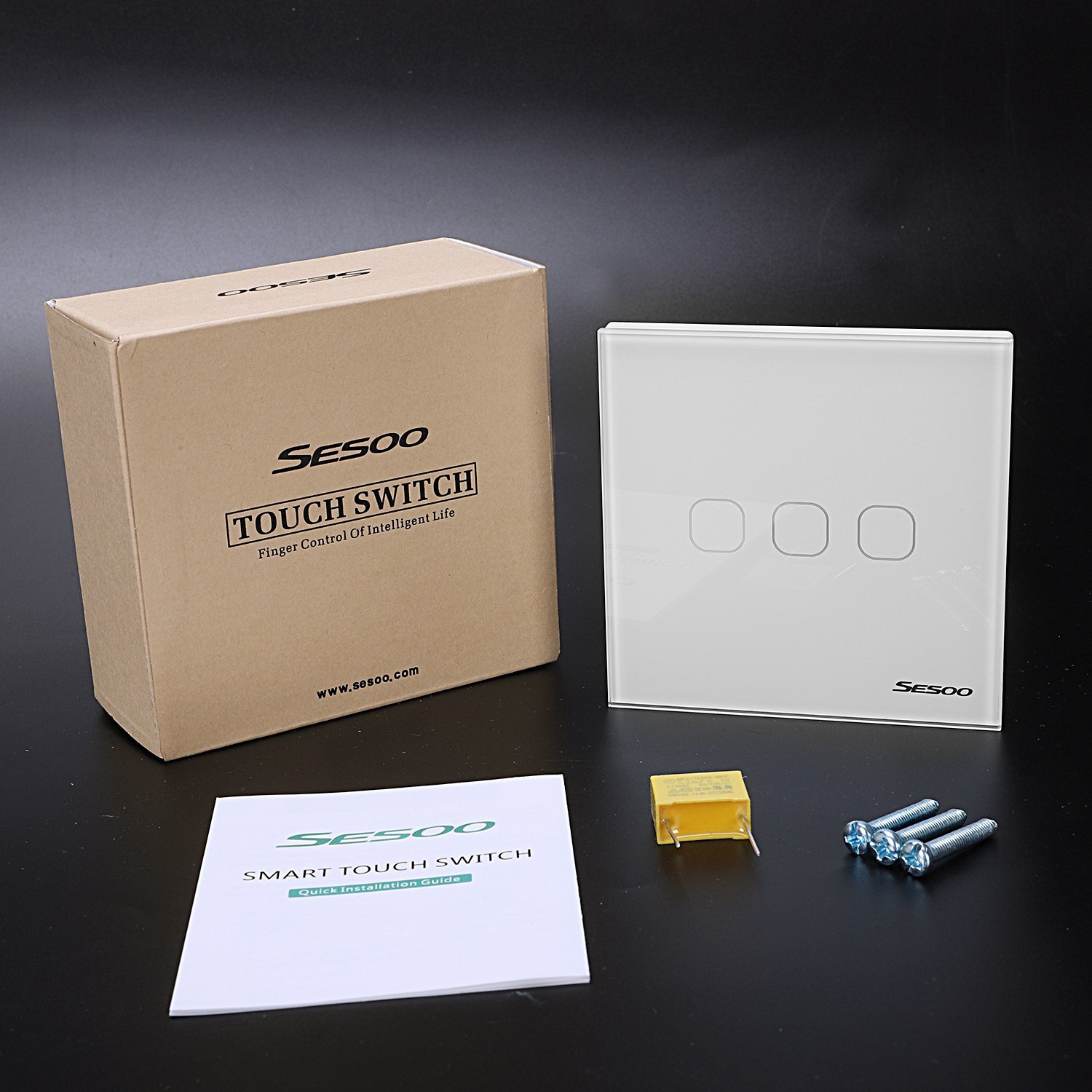 Sesoo Press Switch Single Fire Line Lighting Wall Switch Smart Home Light Press Control Switch