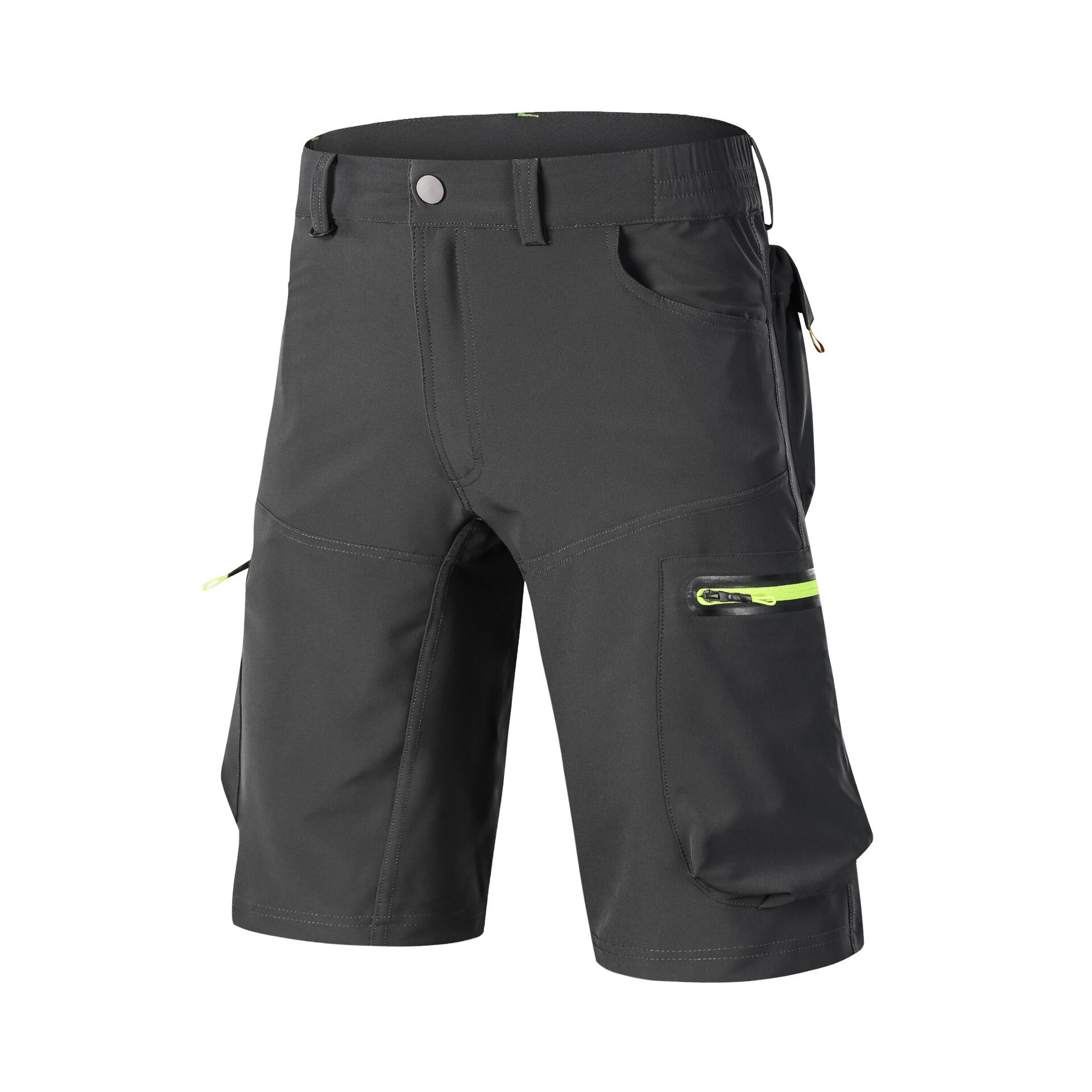 Sykkelshorts for menn utendørs sport mtb terrengsykkel sykkelbukser raskt tørr vannavstøtende løs passform korte menn: Grå / Xxl