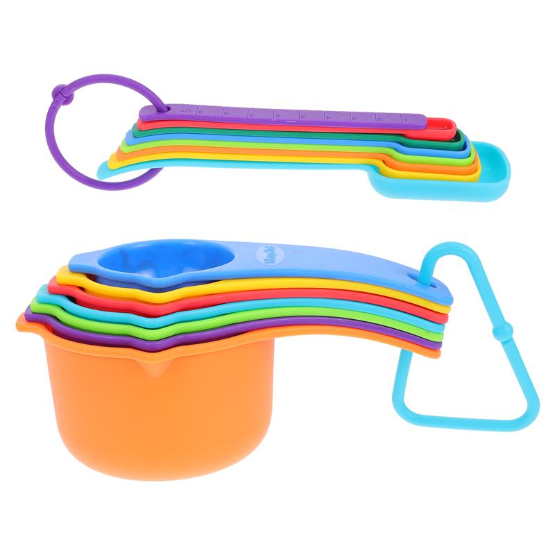 1 Set Home Plastic Measuring Cups Cooking Measuring Spoons Scale Measuring Cups