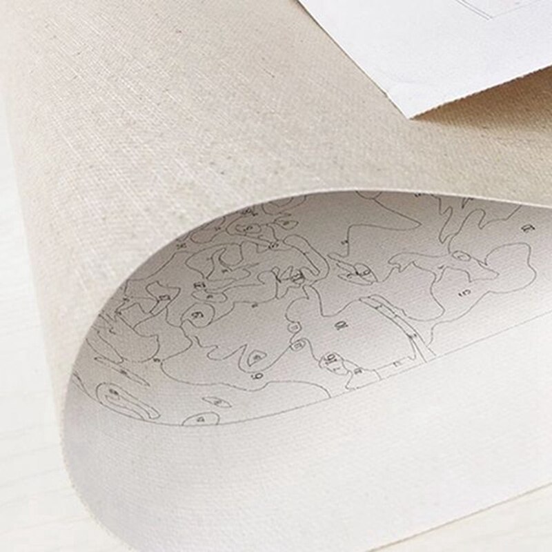 Láminas de manualidades con pintura por números para adultos y niños, pintura en lienzo de Ballet, pintura por lienzo con números con pinceles