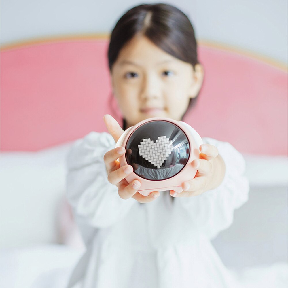 Cute Children's Alarm Clock Expression Alarm Clock With Night Light Sound Control Snooze Multifunctional Bedside Clock