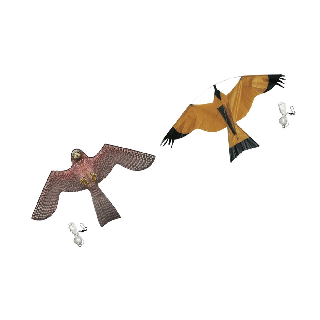 2 stk fugleskræmmer repeller flyvende hawk kite kit til haven fugleskræmsel gård hus dekoration