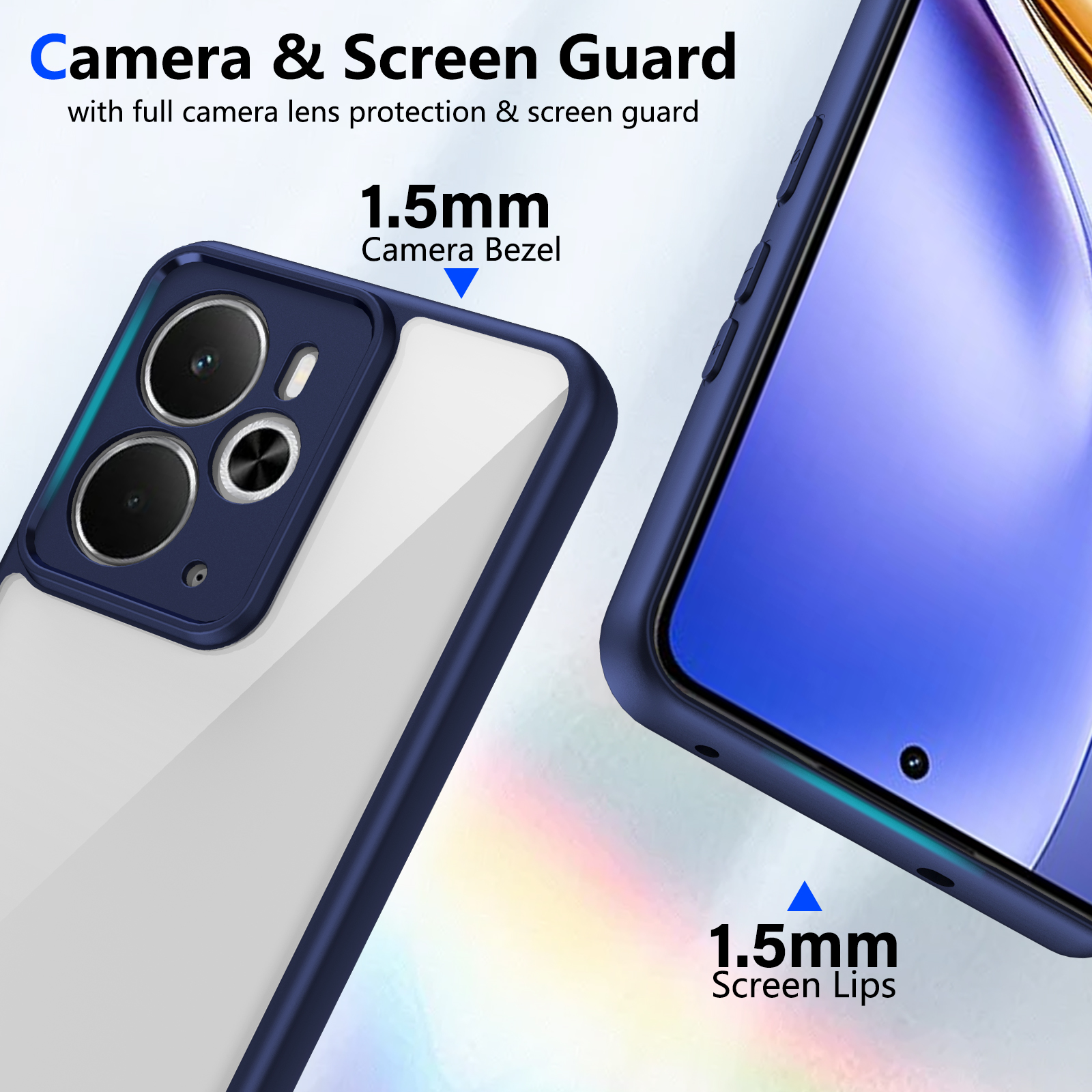 Clear Shockproof Phone Case For Realme 14 5G Hard Acrylic Back Protection Cover For Realme 14T 5G Case