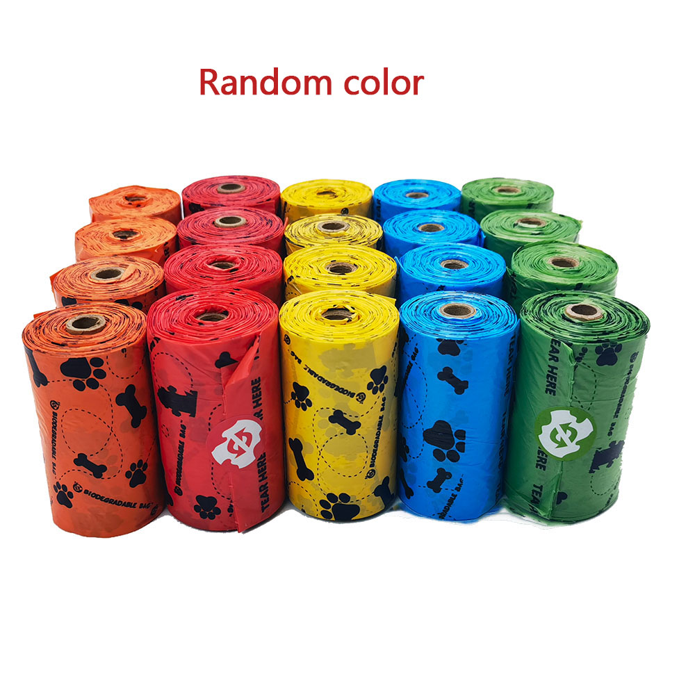 Sacos de cocô para cães e gatos, sacos descartáveis para resíduos de cães, dispensador de sacos biodegradáveis para casa ao ar livre, recarga limpa, saco de lixo: Cáqui Escuro