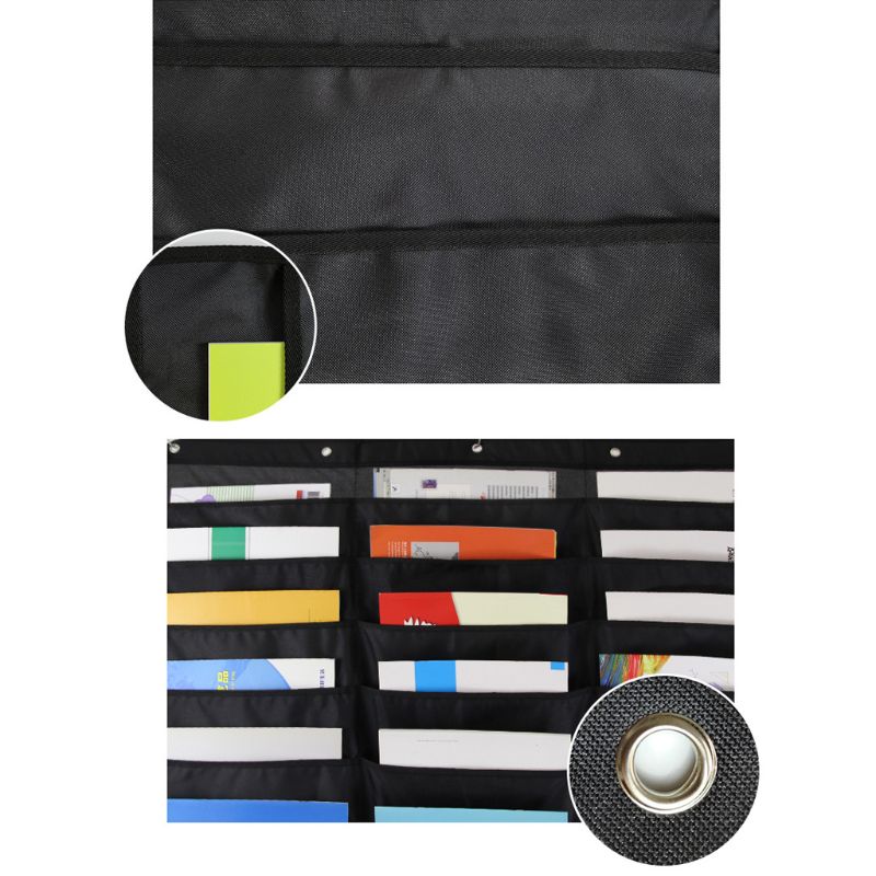 30 Pocket Storage Pocket Chart Hanging Wall File Organize Your Assignments Files Scrapbook Papers