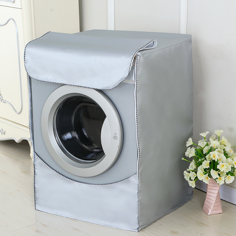Wasmachine Cover Polyester Fibre Waterdichte Voorlader Wasserij Droger Cover Zonnebrandcrème Wasserij Zilveren Coating Stofdicht Cover