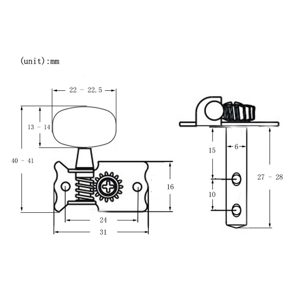 6 stuks gitaarpennen ,3l 3r stemmechanieken snaarstemsleutelpennen metalen stemmechanieken voor klassieke gitaar