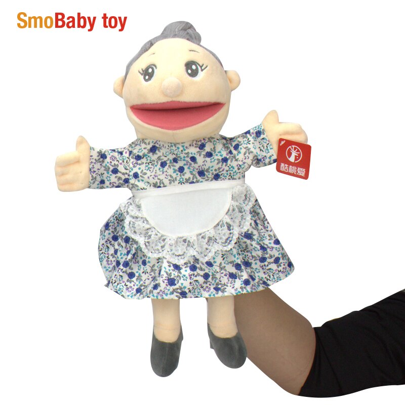 Mund bewegen plüsch handpuppe oma Mama mädchen junge opa Papa familie Finger handschuh Hand bildung bett geschichte lernen lustige spielzeug puppen