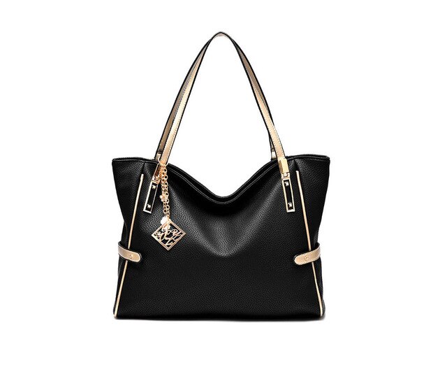 TTOU femmes gland fourre-tout décontracté dames sac à main sac à bandoulière en cuir synthétique polyuréthane grande capacité sac à main sac de banlieue femme: Black