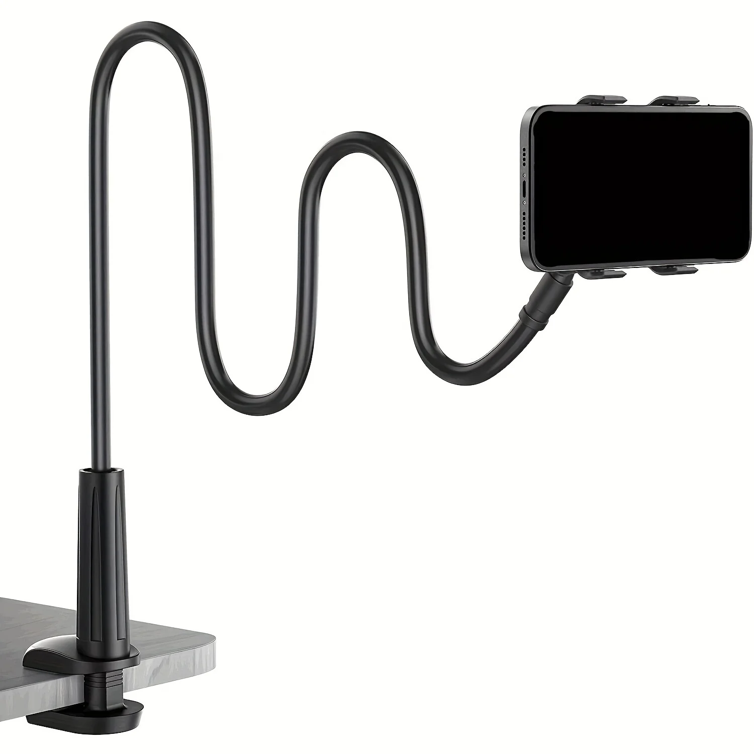 Soporte para teléfono móvil de 138cm con mango, soporte de escritorio, soporte de extensión para mesita de noche, soporte en espiral , soportes rectos