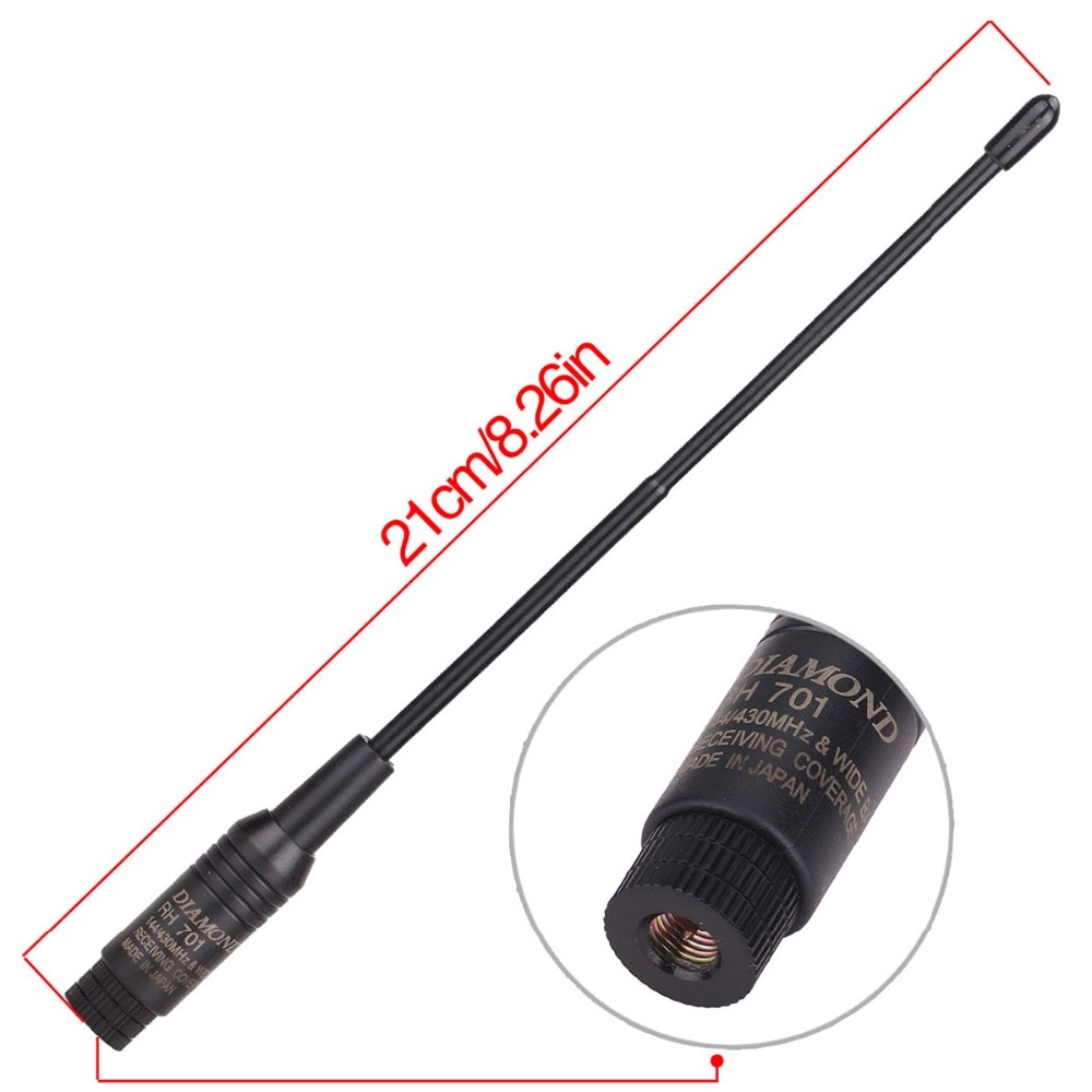 2 Stuks Diamond RH701 Sma-Male Dual Band Uv 144/430 Mhz RH-701 Antenne Voor Yaesu VX-6R Tyt TH-UV8000D Wouxun Walkie Talkie RH701