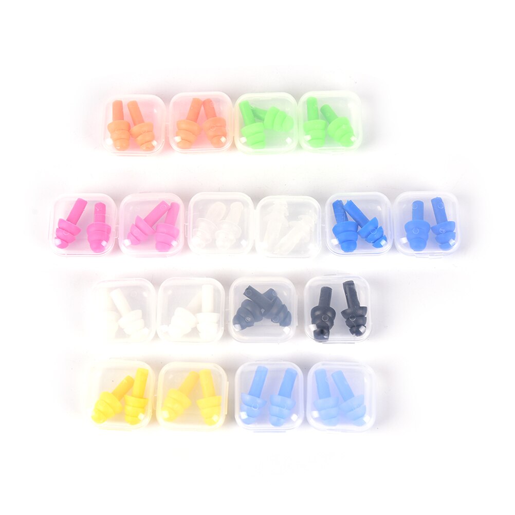 2 pares de silicone à prova dwaterproof água natação tampões de ouvido protetores de ouvido protetor de redução ruído para viagens dormir