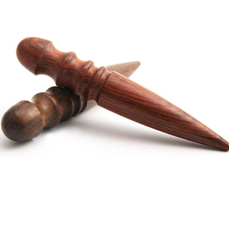 Pulidor de bordes de cuero, herramienta de pulido de madera de sándalo hecha a mano, palo de pulido de madera,