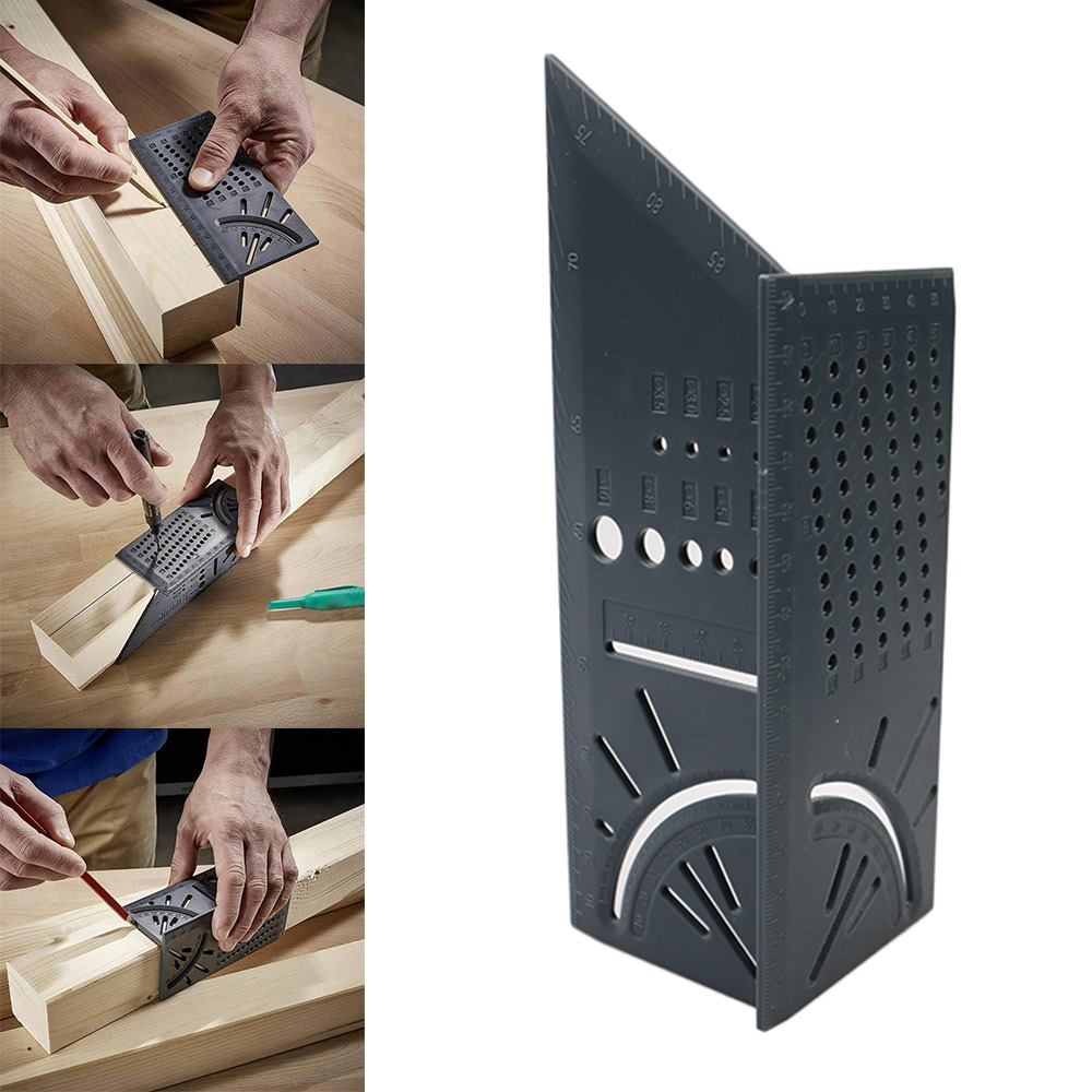 Measuring Square File Woodworking 3D Mitre Angle Measuring Square Size M... – Vicedeal