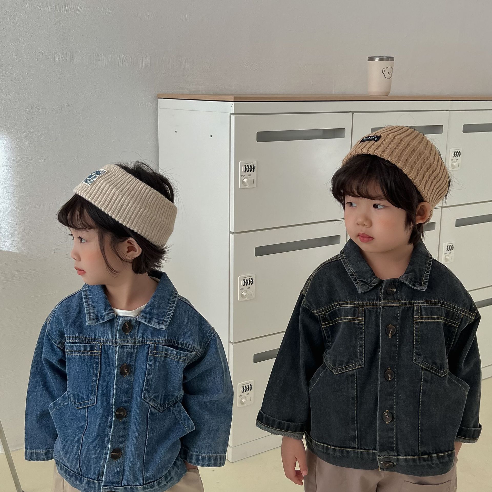 9889C giacca di jeans per bambini primavera autunno 2022 cappotto da ragazzo giacca da ragazza allentata Casual 1-7 anni abiti da cappotto per bambini