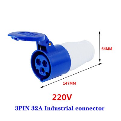 IP44 Industrial Plug and Socket Waterproof Connector 3PIN 4PIN 5PIN 16A/32A Waterproof Electrical Connection Wall Mount Socket: Type 11