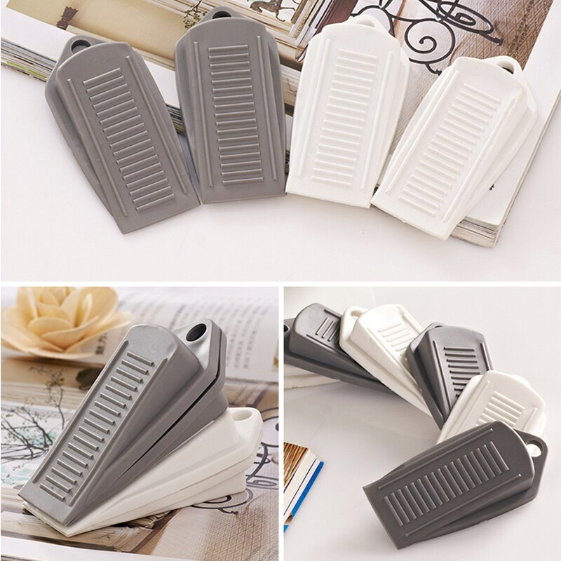 Door Stops Non-Slip Black Wedge Shaped Rubber Door Buffers for Office Home America Floor Door Stopper Livingroom Accessories