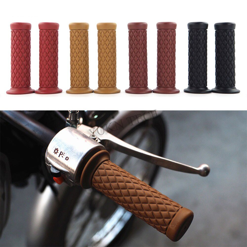 Cafe Racer Motorcycle Hand Grips Rubberen Handvat Bar