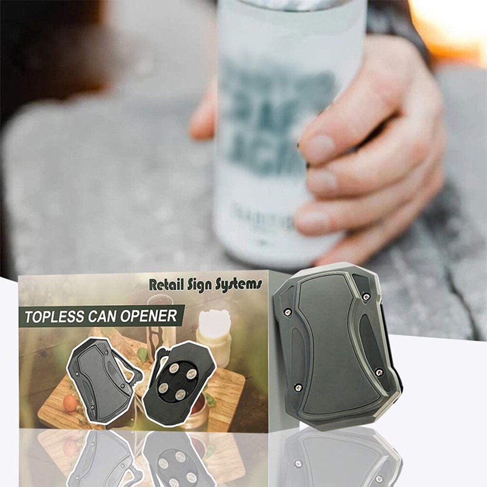 Abrelatas Manual de bebidas sin tapa Universal, abridor de latas seguro portátil de borde suave, 1 unidad