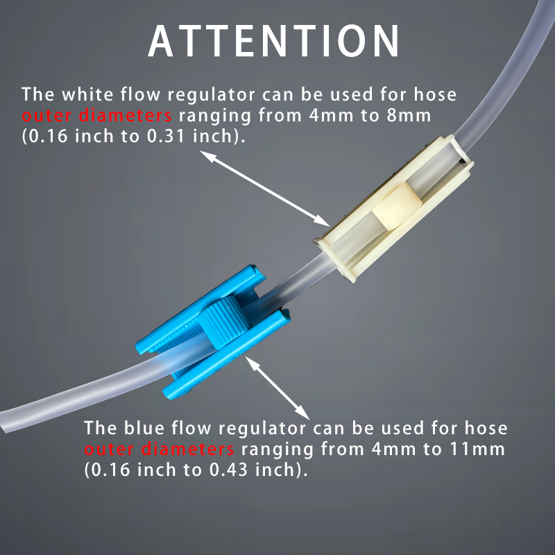 5pcs Hose Flow Regulator Water Flow Control Valve Regulating Switch DIY Flow Regulator Plastic for Irrigation Garden Laboratory