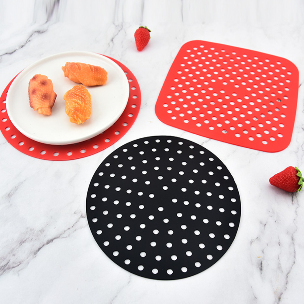 Air Fryer Silikon Matte Küche Zubehör Antihaft-Back Matte Gebäck Werkzeuge Zubehör Backformen Öl Matten Kuchen Gegrillte Untertasse
