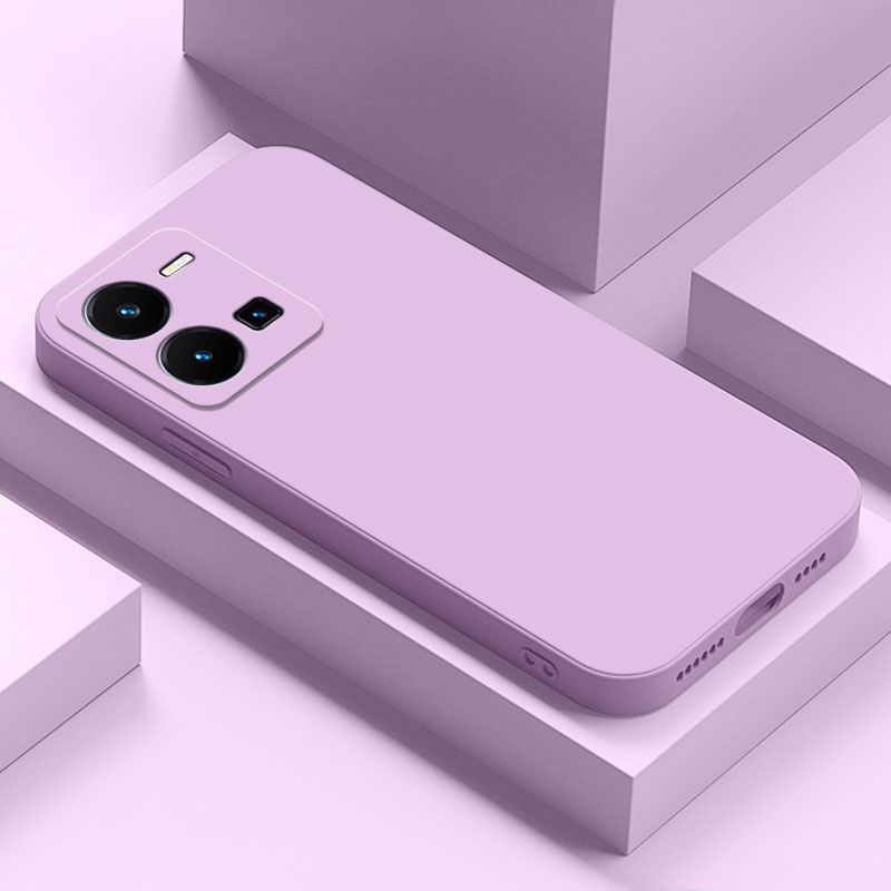 Voor Vivo Y35 Case Cover Voor Vivo Y 35 Y22 S V25 Vloeibare Zachte Siliconen Telefoon Case Funda VIVoY35 4G Shockproof Bumper: Nylon / Blauw