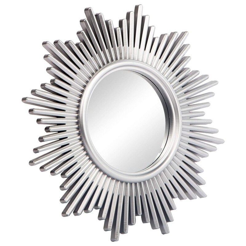 Miroirs argentés pour décoration murale, 3 pièces, décoration artisanale, pour la maison, la chambre à coucher, la salle de bain, petit miroir mural rond
