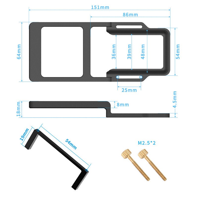 Adaptador estabilizador de cámara deportiva, Clip para Gopro 9/8, adaptador de cardán de mano, placa de montaje, accesorios para GoPro