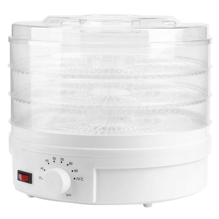 Food Dehydrator 350W 3‑Layer Removable Trays Transparent Mini Food Dryer Fruit Medicinal Materials Drying Dehydrator for