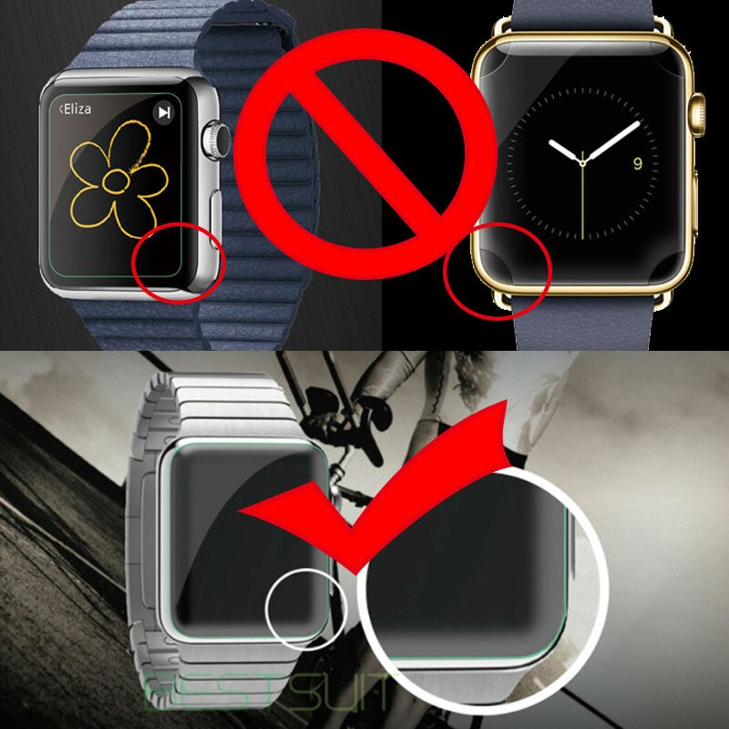 Urvoi ægte fuldskærmsdæksel til apple watch radian tpu ren fuldskærms beskyttende reparationsbelægning tpu membranlinser