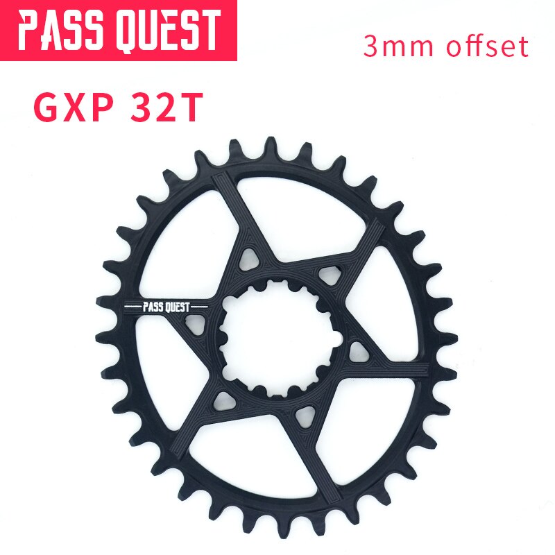 Pass quest gxp mtb ovaal crankstel smal breed kettingblad fiets fiets kettingblad/kettingblad 6mm offset 32-38t: 32t