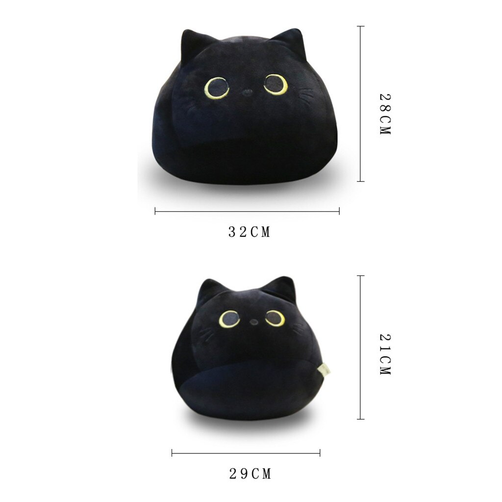 Tuinieren Lente Knuffel Zwarte Kat Knuffel Creatieve Kat Vorm Kussen Dier Pop