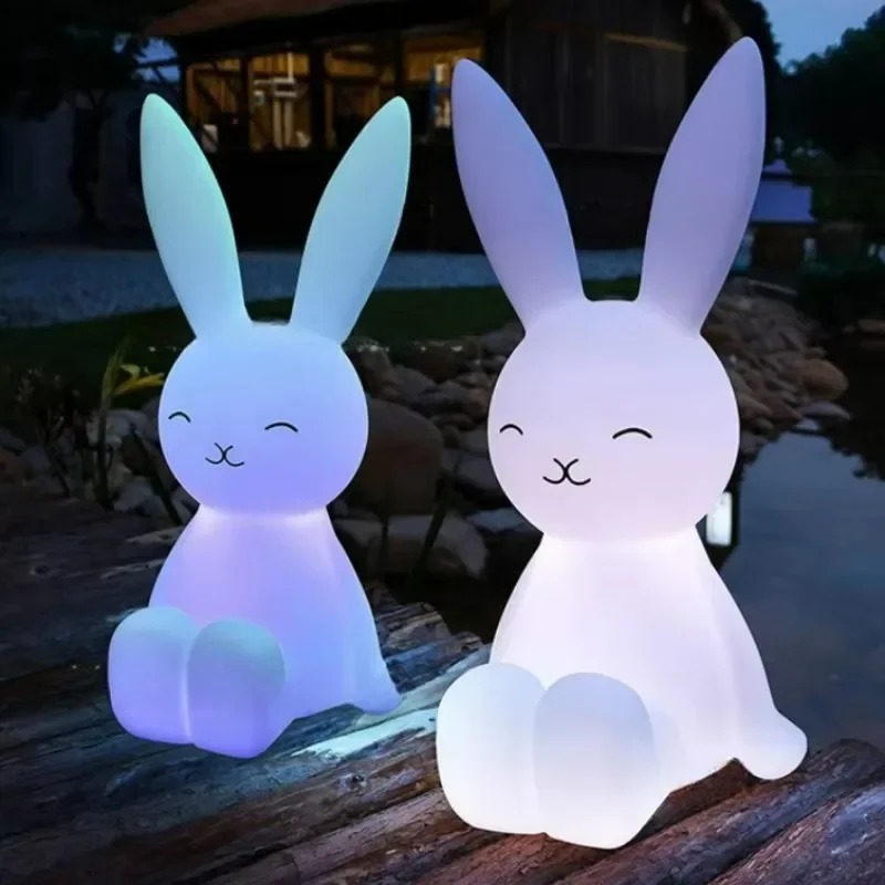 Lampe de bureau LED mignonne, éclairage ours lapin, lumière d'ambiance, dessin animé mignon, pour enfants, lampe de chevet de chambre à coucher, lampadaire de salon