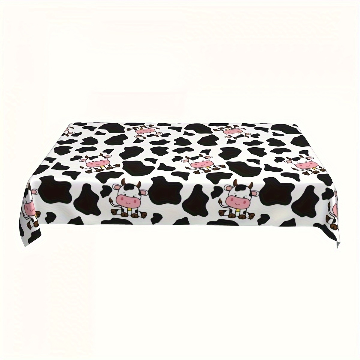 Nappe rectangulaire en plastique de vache fraîche de ferme, couverture de Table de spectacle de lait de dessin animé pour fête de pique-nique et décoration d'anniversaire 1 pièce