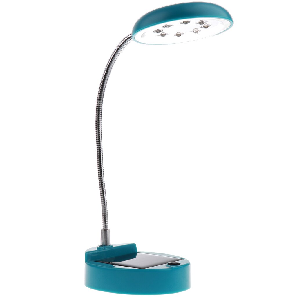 Solar led-bureaulamp, flexibele, oogvriendelijke tafellamp met usb-oplaadpoort, nachtlampje voor kantoor/slaapkamer - kleur blauw/paars/groen