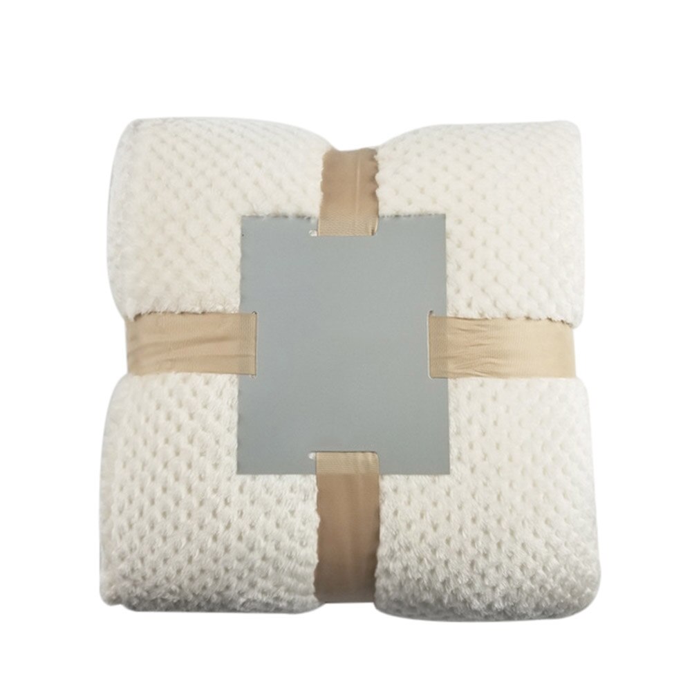 Weighted Blanket Sleep Deep Full Solid Color Soft Warm for People Insomnia Home Bedroom SCVD889: milky white 70cmx100