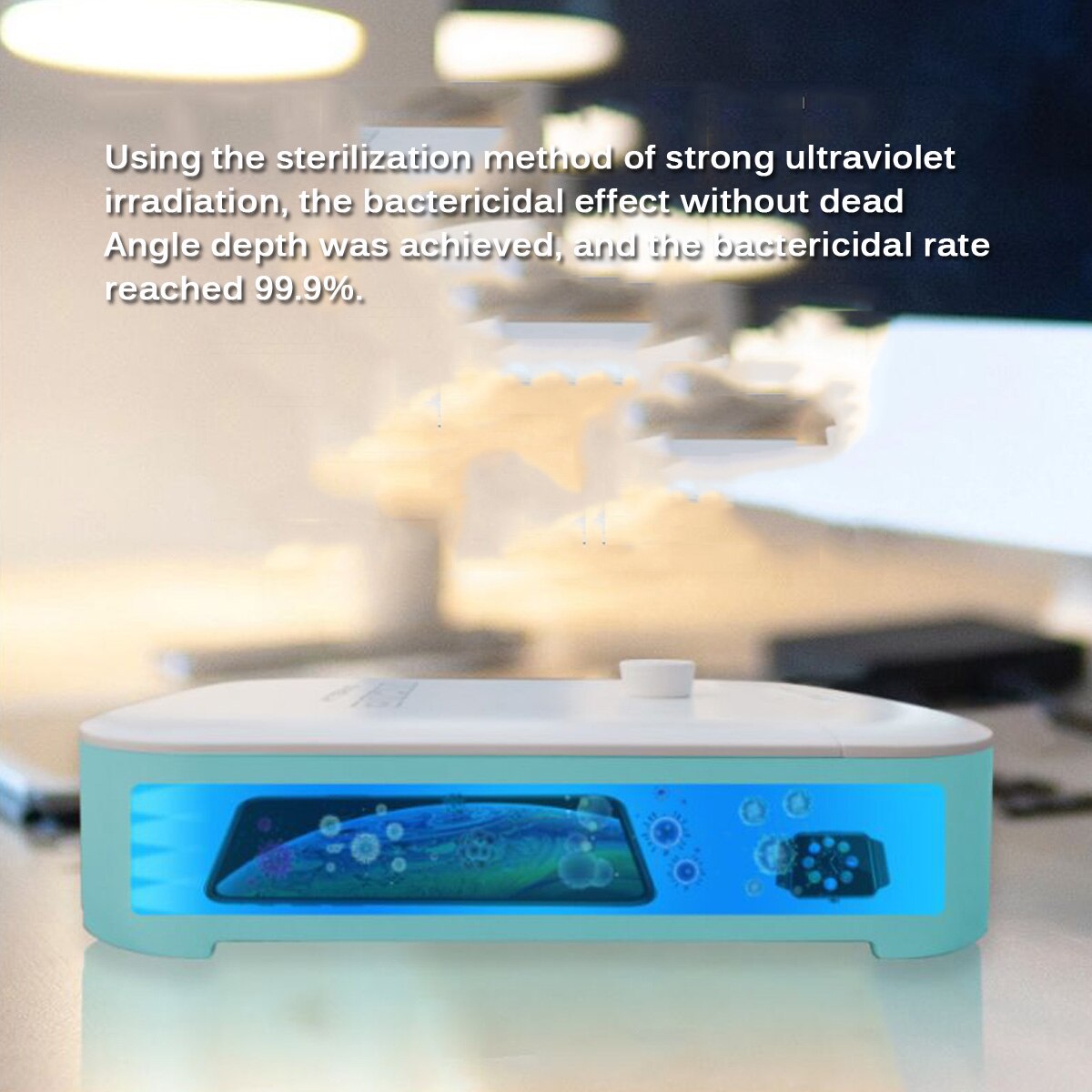 Draagbare Uv Sterilisator Lamp Doos Telefoon Masker Cleaner Personal Sanitizer Desinfectie Kabinet Mobiele Telefoon Usb Lader