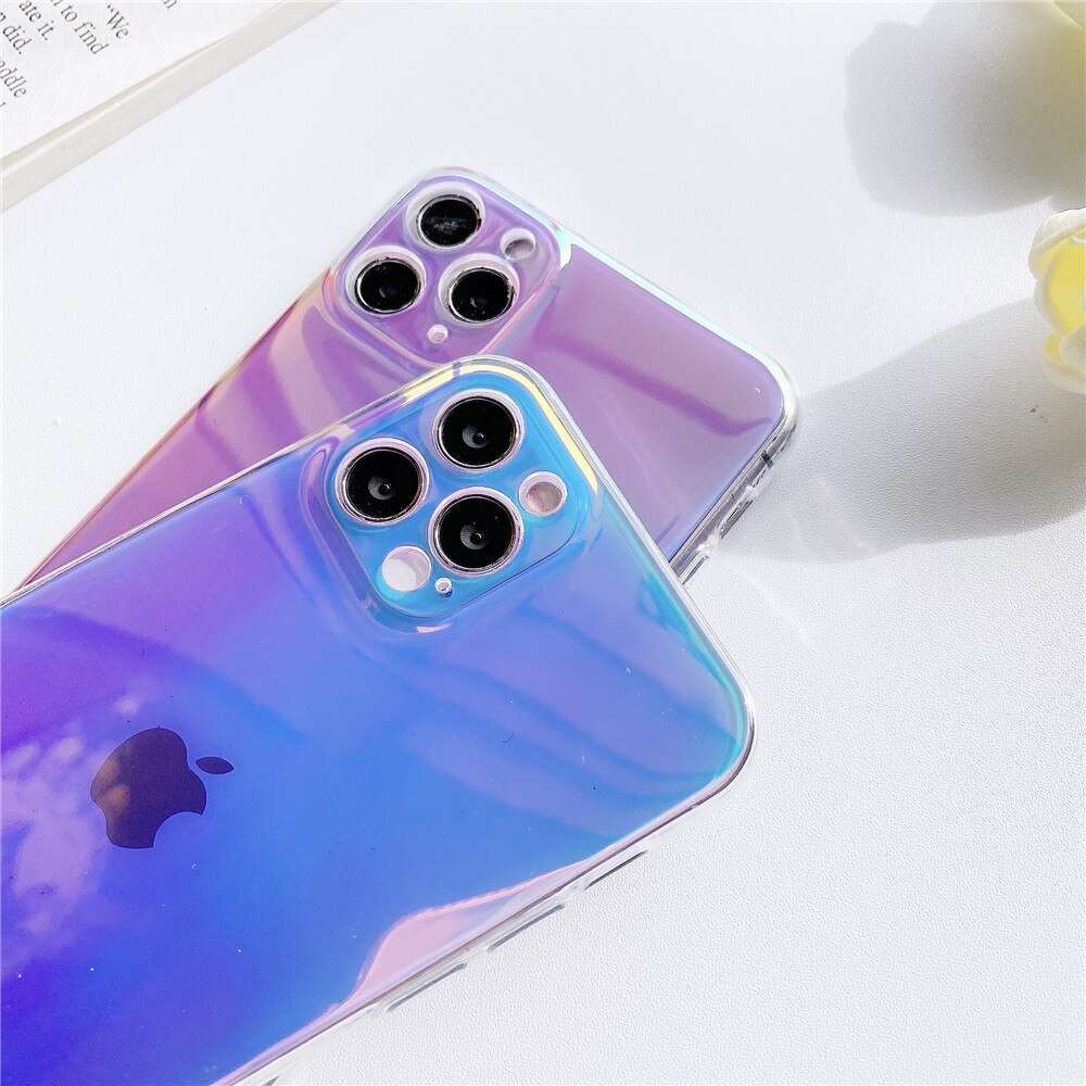 Custodia per telefono viola semplice per iPhone 12 Mini 11 Pro XS Max XR X 6 6S 7 8 Plus Cover in Silicone tinta unita per IPhone 12 Pro Max