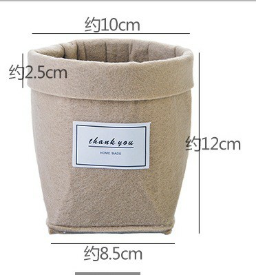 De almacenamiento de escritorio de la planta crece la bolsa a casa decoración Flor de escritorio cesta carnosa sentí Pot espesar jardín suministros jardinería Macetas