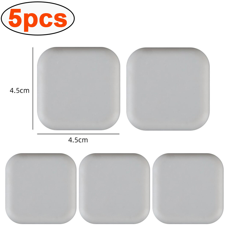 5pcs Silicone Door Stopper Handle Bumpers Self Adhesive Mute Anti-Shock Protection Porte Pad Home Improvement Wall Protector Pad: Pink