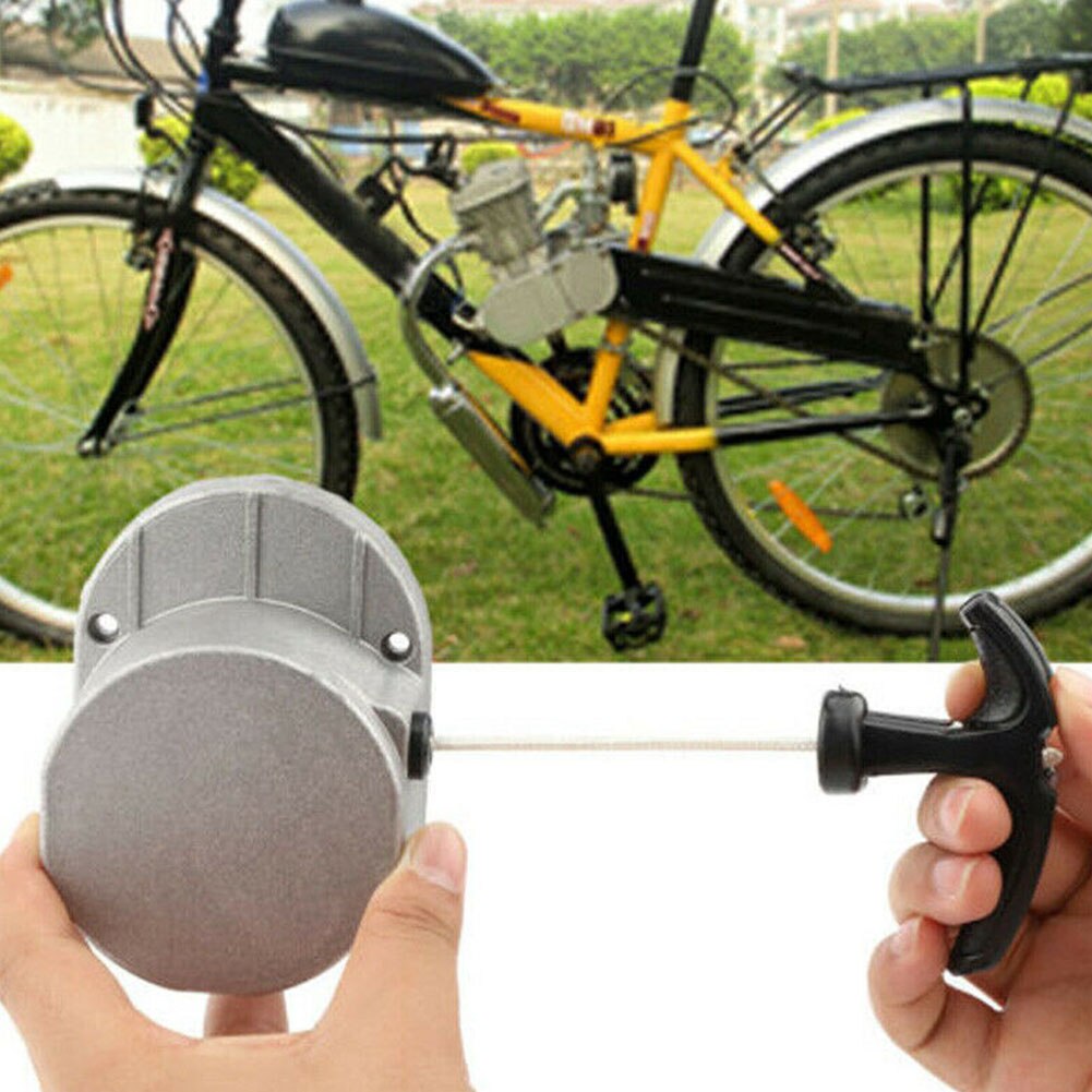 Mini mönkijä pyörän vetokäynnistin kaksoisrekyylikäynnistys metalli käsi moottoripyörä moottoroitu polkupyörän moottorin tarvikkeet 50cc 60cc 80cc