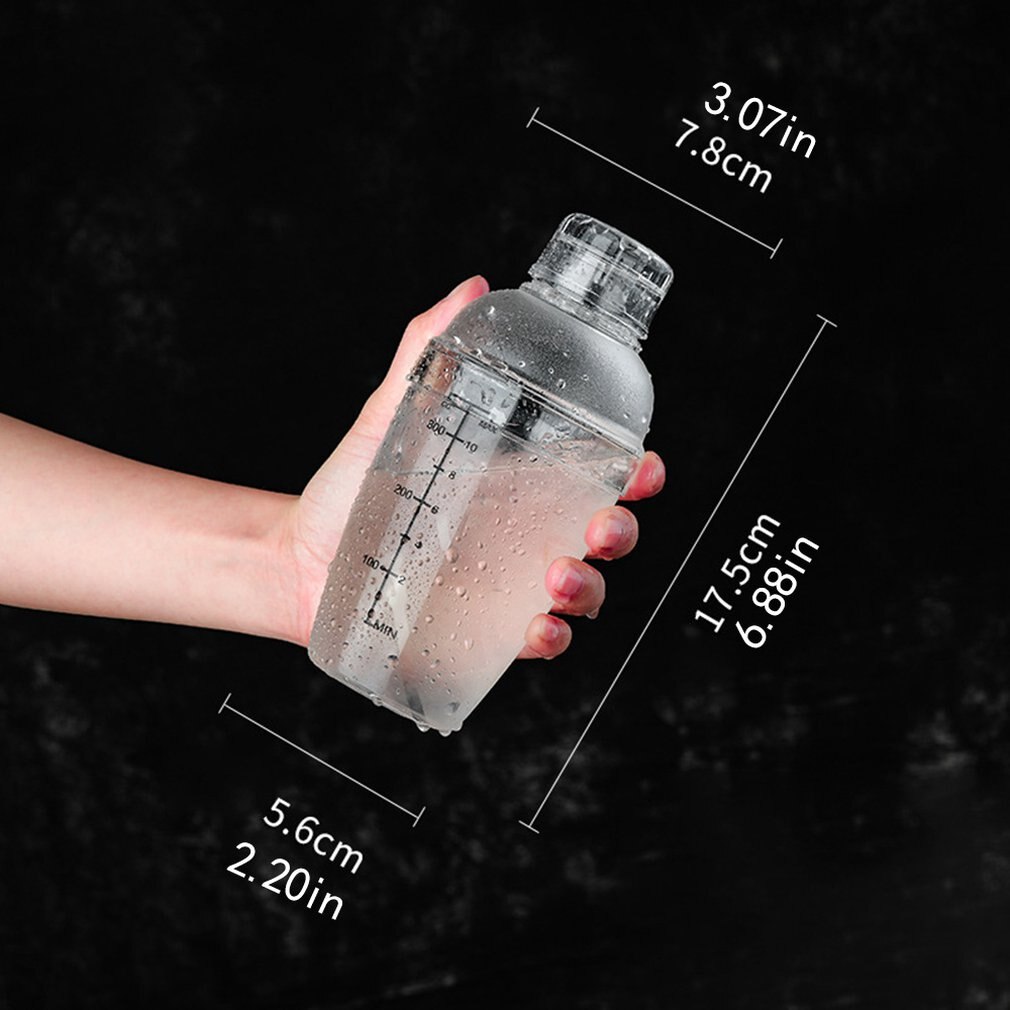 Shop Hand Shaker PC Snow Ke Cup With Black Scale Transparent Resin Snow Ke Pot Milk Tea Shop Hand Shaker