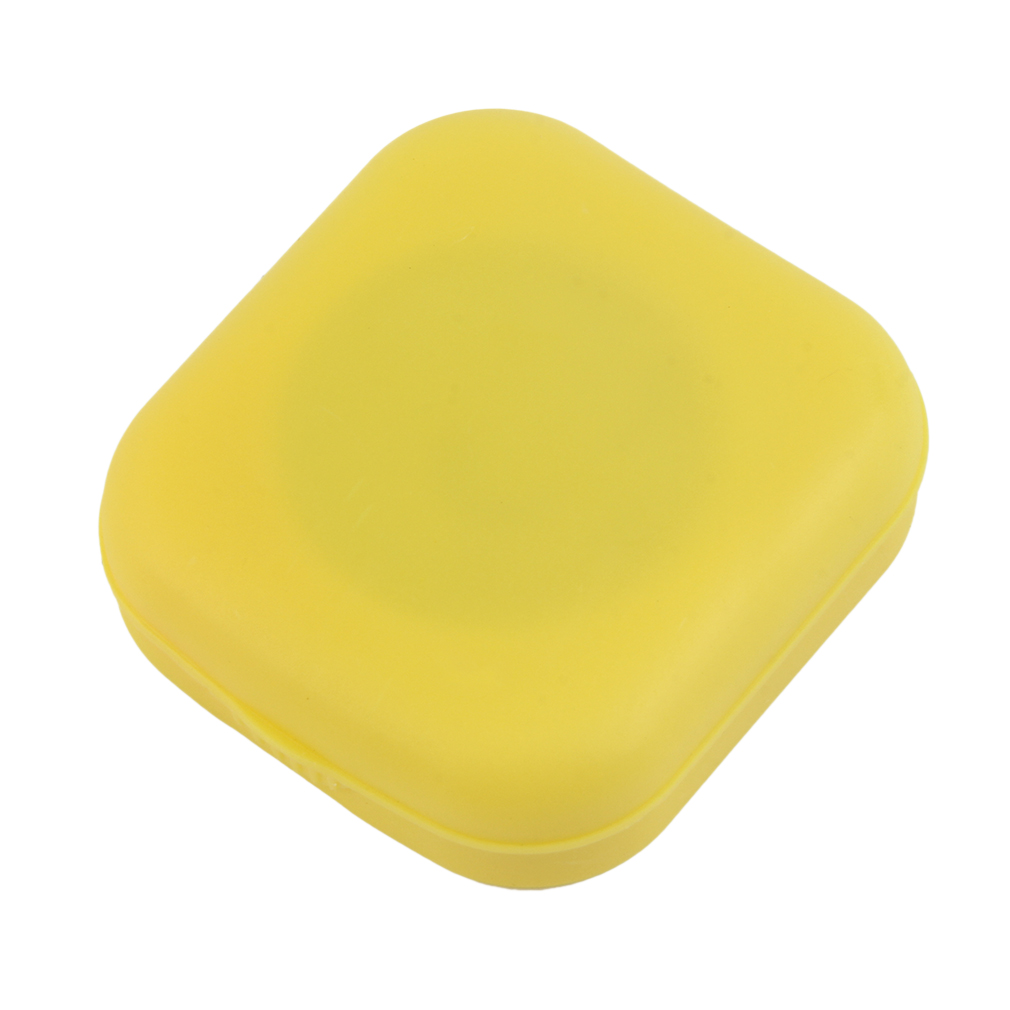 Mini Estuche para gafas de contacto, portátil, de plástico, para viajes al aire libre, contenedor de lentes de contacto con espejo, fácil de llevar para el cuidado de los ojos