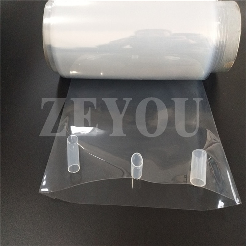 0.25 mm tykkelse gennemsigtig dobbeltlags fep  f46 rørformet film til prøveudtagningspose 300 mmw *1000 mml
