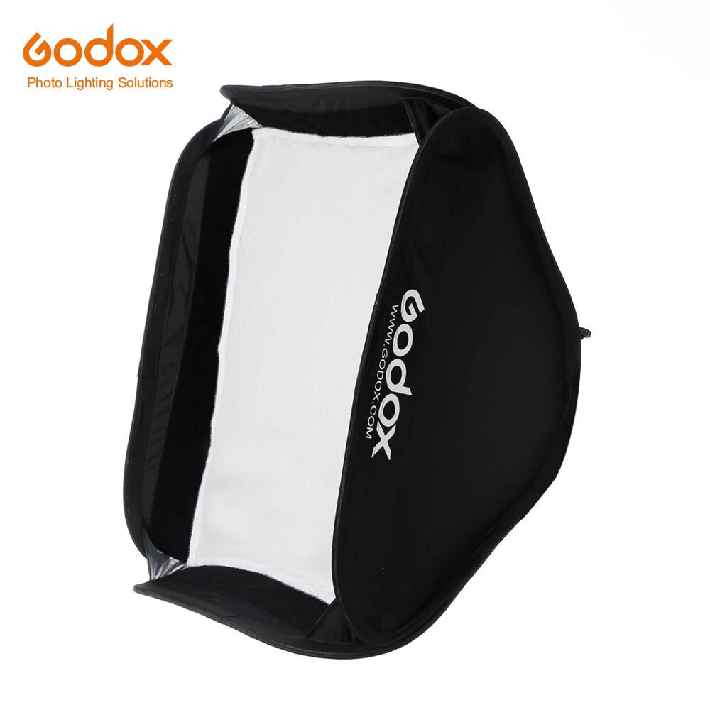 Godox 50x50 cm 20 "* 20" Softbox Zak Kit voor Camera Studio Flash fit Godox S -Type Bowens Elinchrom Mount (Softbox alleen)