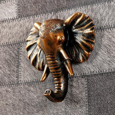 Retro dyr vægkrog indretning boligtilbehør harpiks kroge kunst guld hjorte hoved kåbe krog hjem bar udsmykning: 05