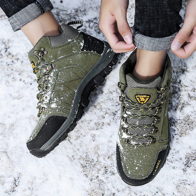 Winter draussen Turnschuhe Männer Wanderschuhe Klettern Berg Verfolgung Wandern Schuhe Männer Schnee Stiefel Pelz Warme Männer Wandern Stiefel