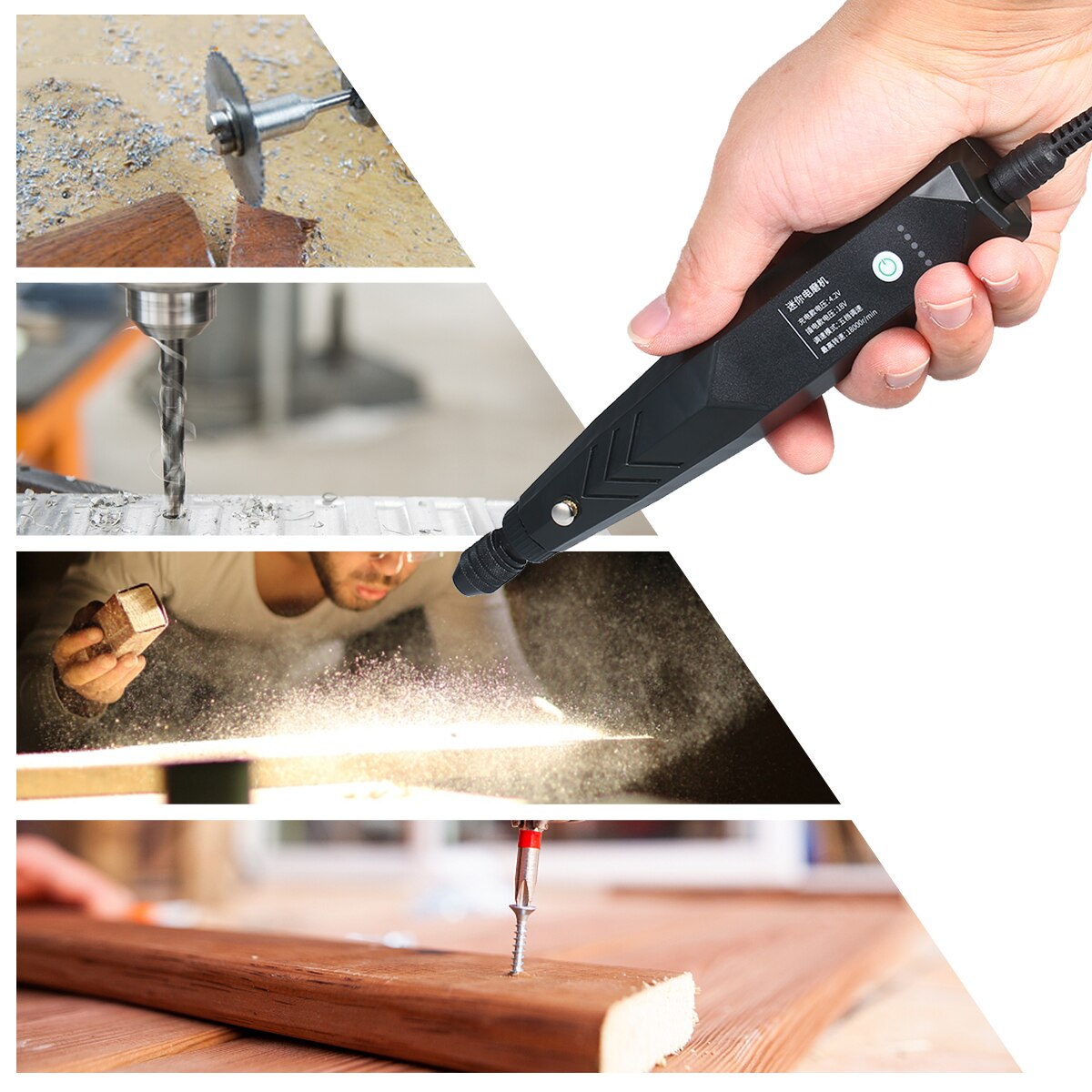 Cordless Rotary Tool Electric Grinder Mini Rechargeable Cordless Electric Grinding Polishing Drilling Cutting Engraving Machine