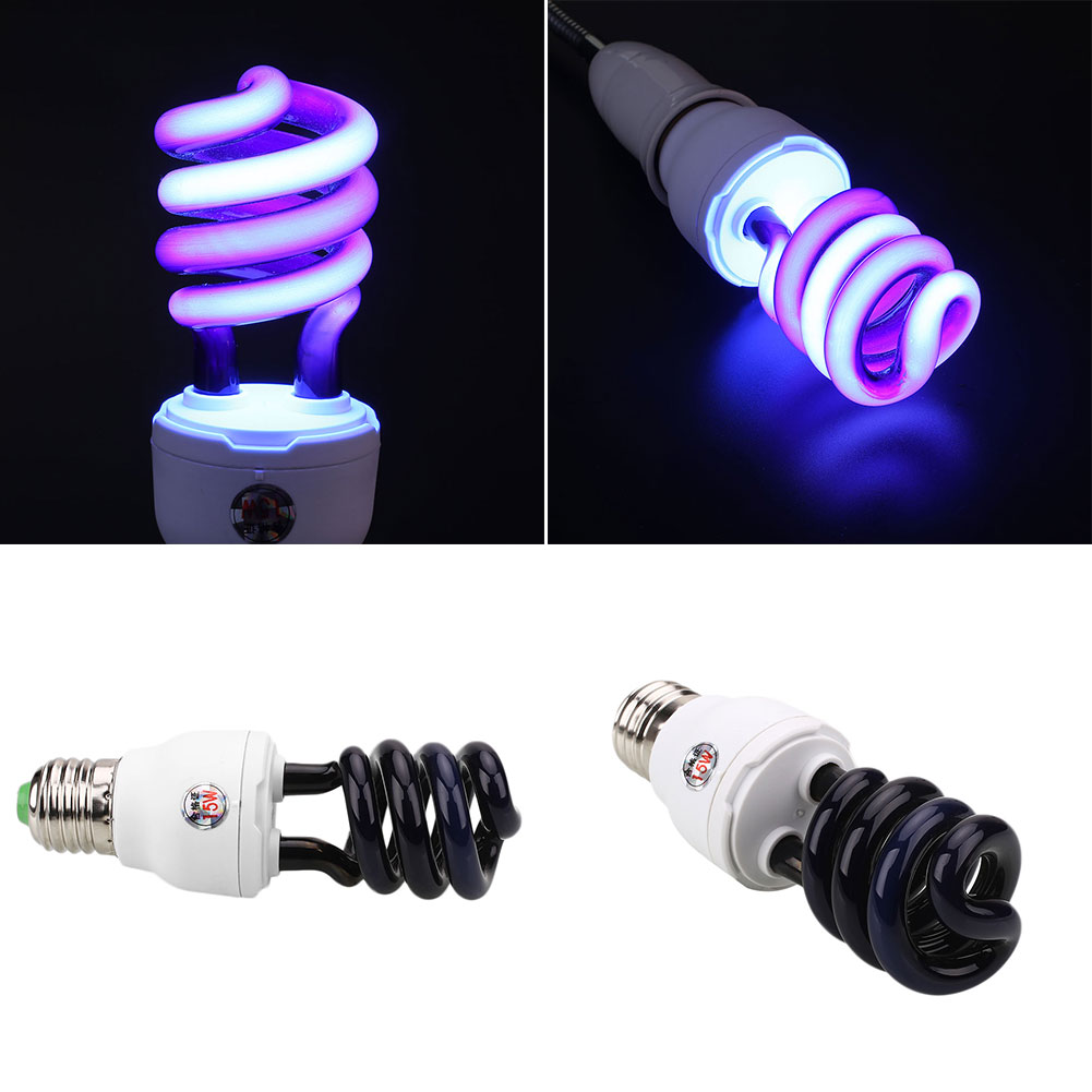 E27 15W Ultraviolet Fluorescent Low Energy Screw Lamp Light Bulb Sterilize
