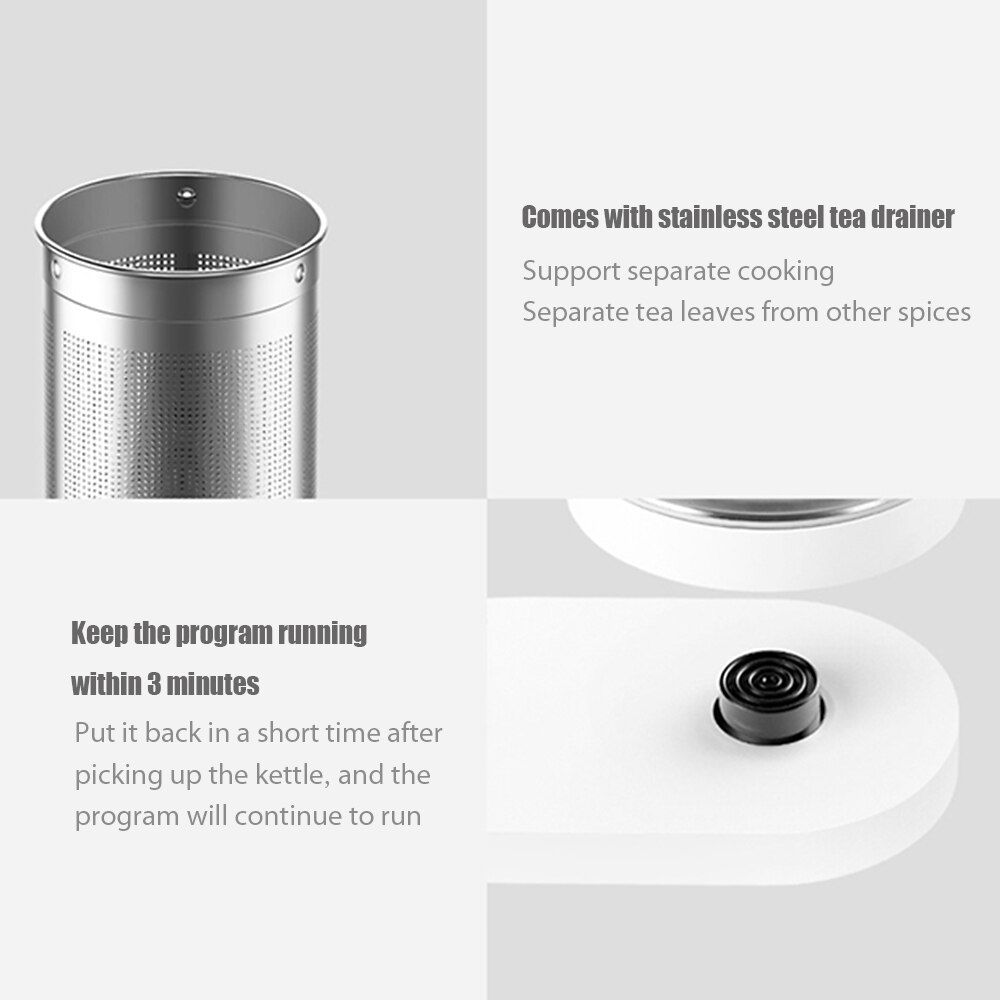 Xiaomi Mijia Smart Multifunctional Health Kettle MYSH0E1ACM Multiple Cooking Modes 304 Stainless Steel And Glass Health Pot